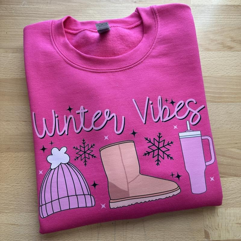 Winter Vibes Gildan Sweatshirt T-Shirts, Hoodie | GrindPrints.com