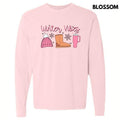 Winter Vibes Long Sleeve Comfort Colors T-Shirt Hoodie, Sweatshirt | GrindPrints.com