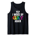 Woke Up Gay - Pride Rainbow Queer Gay Csd Party Lgbtq Men'S Black Tank Top, Fashionable Printed Round Neck Sleeveless...