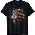 Wolf American Flag USA Patriotic Wolf Lover T-Shirts, Hoodie, Sweatshirt