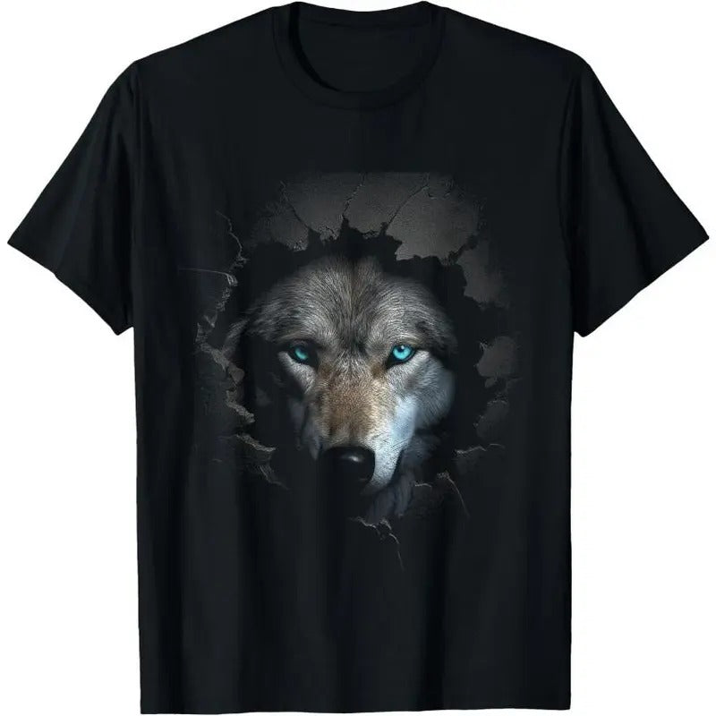 Wolf Blue Eyes Artwork Wall Animal Motif Wolf T-Shirts, Hoodie, Sweatshirt