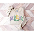 Woman Embroidered Mardi Gras Shirt, Mardi Gras Lover Sweatshirt, Mardi Gras Sweatshirt, Mardi Gras Festival Shirt,...