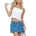 Women Bandeau Off-shoulder Tops Solid Color Summer Casual Strapless Sleeveless Crop Tops Streetwear Club Wear Polyester...