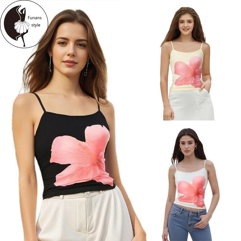Women Camisole, Sleeveless Tops Flower PrintFit Summer Vest for Party Club T-Shirts, Hoodie, Sweatshirt | GrindPrints.com