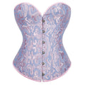 Women Floral Bustier Corset Top Back Lacing-up Boned Curved Hemline Waist Cincher Overbust Bustiers T-Shirts, Hoodie,...