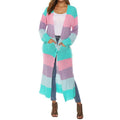 Women Long Cardigan, Long Sleeve Oepn Front Contrast Color Fall Casual Jacket Sweater with Pockets Knit Knitwear...