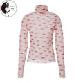 Women T-shirt Long Sleeve Plaid Lips Flower Leopard PrintTops Hoodie, Sweatshirt | GrindPrints.com