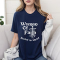 Women of Faith Rooted In Christ Shirt Casual Style Crew Neck Short Sleeve T-Shirt Tops Trendy for Unisex, Perfect Gift...