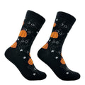 Women's Black Cat Pumpkin Socks Funny Cute Halloween Graphic Footwear Funny Graphic Socks Comfortable Fitted Spandex...