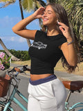 Women's Car Print Round Neck Tee, Fashion Casual Crew Neck T-shirt for Daily Holiday Vacation Outdoor Wear, Ladies...