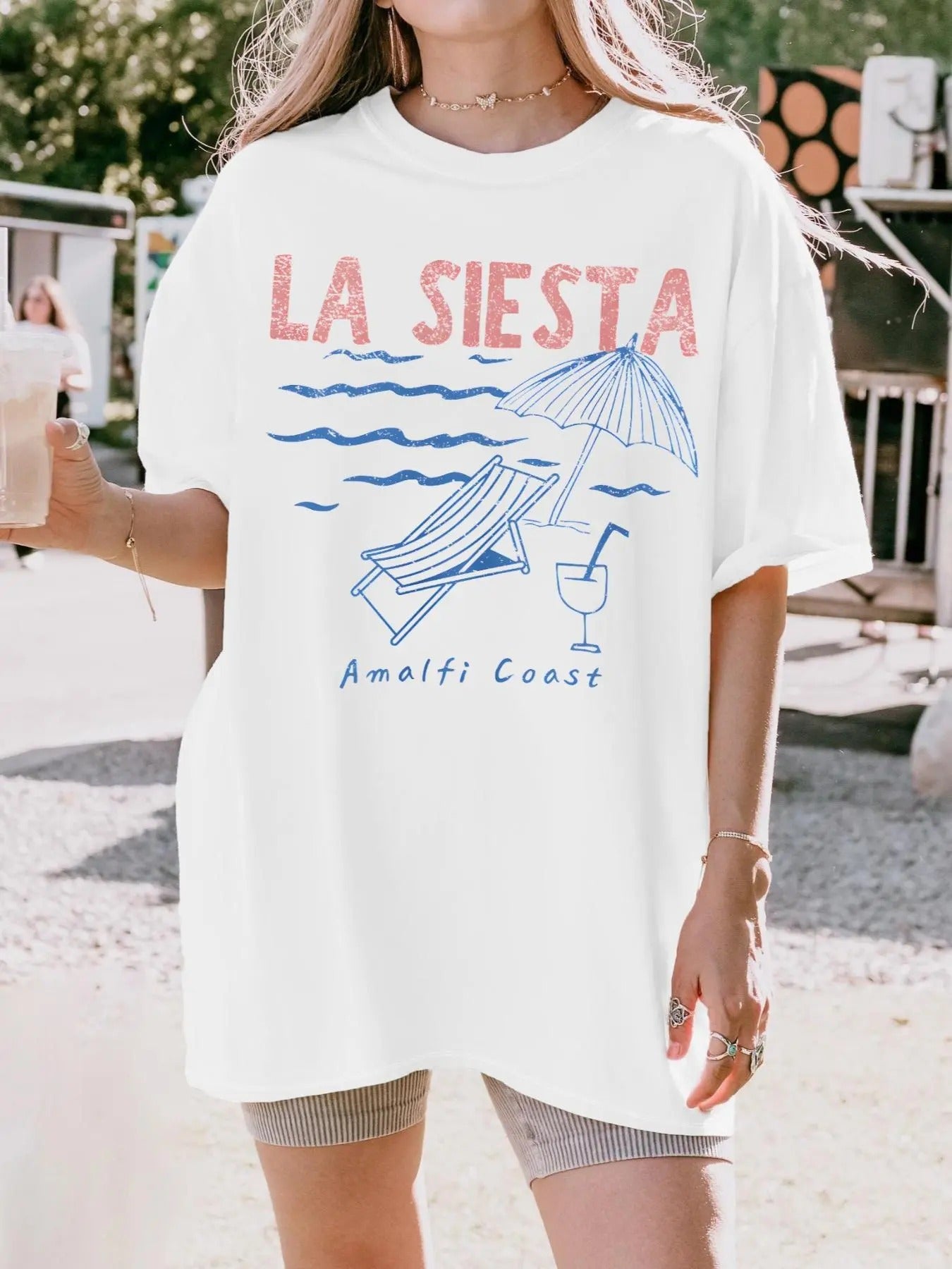 Cartoon & Letter Print Round Neck Casual Summer Clothes Daily T-Shirts, Hoodie, Sweatshirt