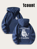 Women's Cartoon Cat Print Hoodie, Fashion Casual Hooded Sweatshirt for Daily Holiday Outdoor Wear, Ladies Clothes for...