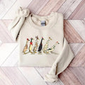 Women's Cartoon Goose Print Drop Shoulder Sweatshirt, Casual Long Sleeve Round Neck Pullover For Daily Wear And Christmas...