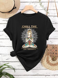 Women's Cartoon Graphic Print Round Neck Tee, Fashion Casual Short Sleeve T-shirt for Daily Wear, Ladies Summer...