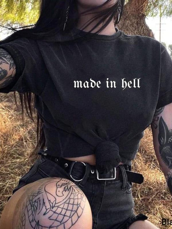 Cartoon Print Round Neck Casual Short Sleeve Summer Clothes Daily Top T-Shirts, Hoodie, Sweatshirt