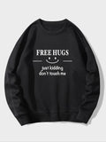 Women's Casual Slogan Graphic Drop Shoulder Round Neck Pullover, Fashion Casual Sweatshirt for Daily Oudoor Wear, Women...