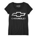 Women's Chevrolet Logo Scoopneck T-Shirt - Black Hoodie, Sweatshirt | GrindPrints.com