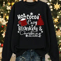 Women's Christmas Letter Print Drop Shoulder Pullover, Casual Long Sleeve Round Neck Sweatshirt for Fall & Winter, Ladies...