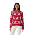 Women's Christmas Loose Sweaters Christmas Tree Print Long Sleeve Round Neck Knitwear Pullovers T-Shirts, Hoodie, Sweatshirt
