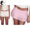 Women's Fashion Mini Skirts Solid Color Side Tie-Up Short Skirts Summer Casual Pleated Skirts T-Shirts, Hoodie, Sweatshirt