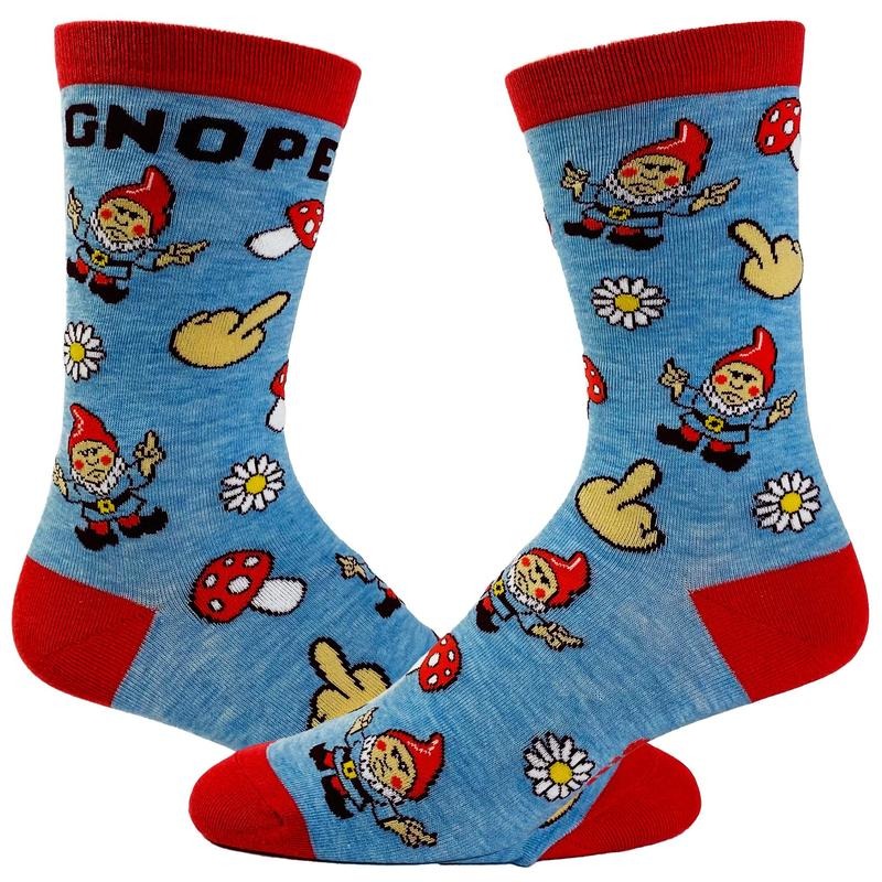 Gnope Socks Funny Fantasy Mushroom Gnome Fairy Tale Novelty Footwear Funny Socks Comfortable Fitted Spandex Cotton T-Shirts, Hoodie, Sweatshirt