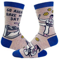 Women's Go Ahead Bake My Day Socks Funny Karate Baking Cookies Kitchen Novelty Footwear Funny Graphic Socks Comfortable...