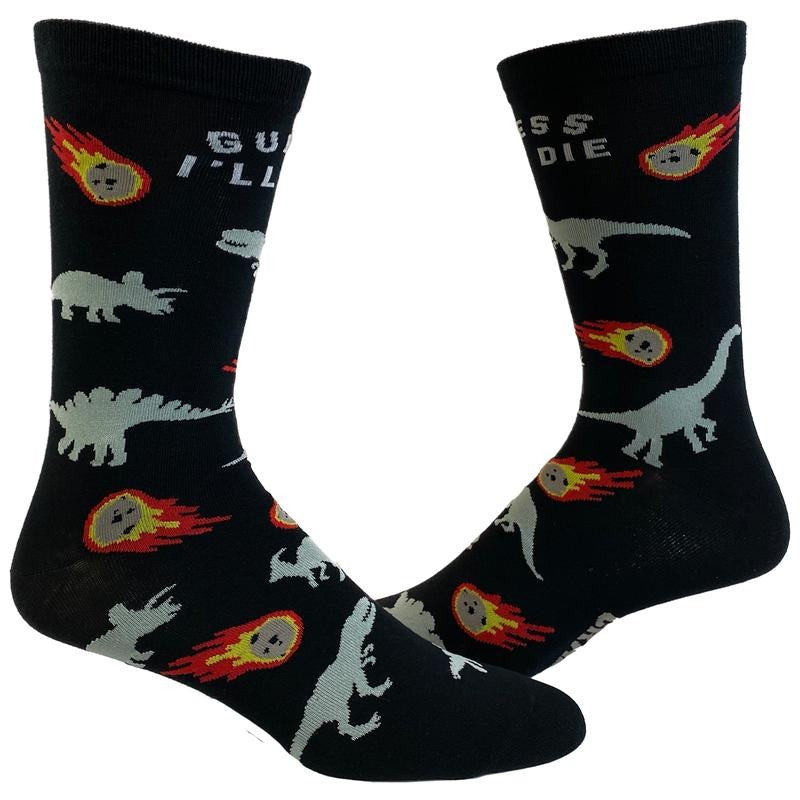 Guess I'Ll Die Socks Funny Dinosaur Extinction Meteor Novelty Footwear Funny Socks Comfortable Fitted Spandex Cotton T-Shirts, Hoodie, Sweatshirt