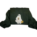 Women's Halloween Iced Coffee Ghost Sweatshirt with Embroidery Design T-Shirts, Hoodie | GrindPrints.com