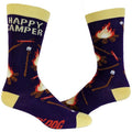 Women's Happy Camper Socks Funny Outdoor Adventure Hiking Vintage Novelty Footwear Funny Graphic Socks Comfortable Fitted...