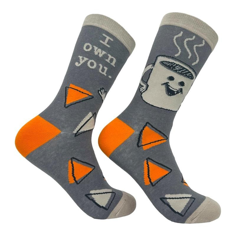 Women's I Own You Coffee Socks Funny Caffeine Addict Novelty Footwear Funny Graphic Socks Comfortable Fitted Spandex...