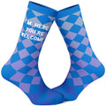 Women's I'm Here, You're Welcome Socks Funny Sarcastic Rude Checkered Footwear Funny Graphic Socks Comfortable Fitted...