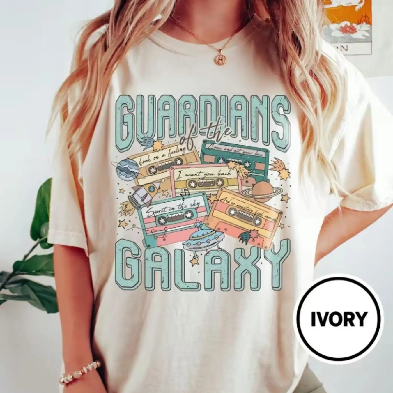 Women's Letter & Cassette Tape Print Round Neck Tee, Vintage Trendy Casual Short Sleeve T-shirt for Daily Wear, Ladies...
