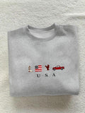 Women's Letter & Eagle Pattern Crew Neck Sweatshirt, Casual Long Sleeve Pullover, Women's Spring & Fall Clothes for Daily...