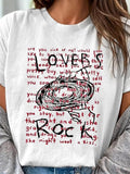 Women's Letter  Round Neck Graphic Tee, Vintage Trendy Casual Short Sleeve T-shirt for Daily Wear, Ladies All Seasons...