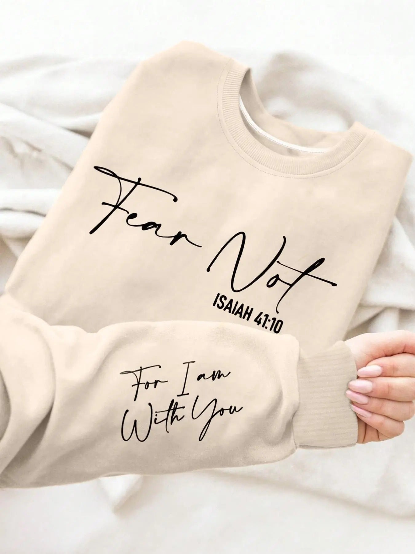 Women's Letter Print Crew Neck Sweatshirt, Casual Fashion Long Sleeve Pullover for Daily Wear, Ladies Fall & Winter...