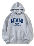 Women's Letter Print Drawstring Pocket Hoodie, Casual Hooded Sweatshirt for Daily Wear, Comfortable Ladies Fall & Winter...