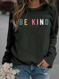 Women's Letter Print Drop Shoulder Sweatshirt, Casual Long Sleeve Round Neck Pullover for Spring & Fall, Ladies Clothes...