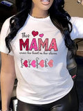 Women's Letter Print Round Neck Graphic Tee, Vintage Trendy Casual Short Sleeve T-shirt For Daily Wear, Ladies Summer...