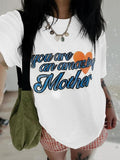 Women's Letter Print Round Neck Tee, Fashion Casual Crew Neck T-Shirt for Daily Holiday Vacation Outdoor Wear, Ladies...