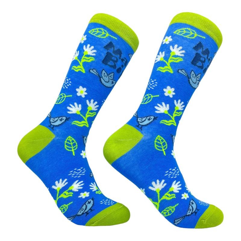 Women's Mama Bird Socks Funny Cute Bluebird Mothers Day Footwear For Mom Funny Graphic Socks Comfortable Fitted Spandex...