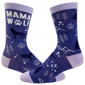 Women's Mama Wolf Socks Funny Camping Mother's Day Novelty Footwear Funny Graphic Socks Comfortable Fitted Spandex Cotton...