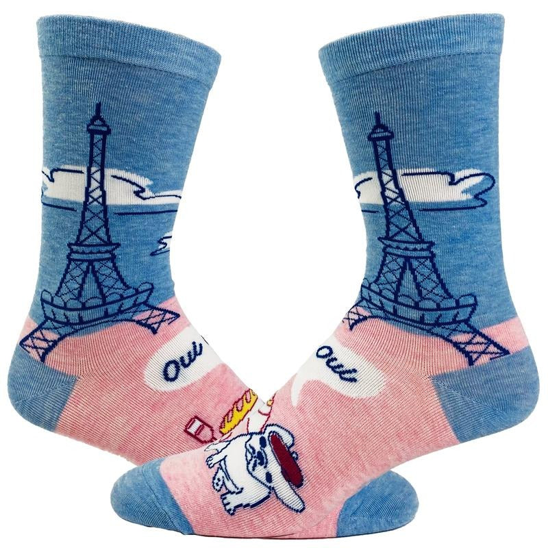 Women's Oui Oui French Bulldog Socks Funny Sarcastic Pet Puppy Lover Novelty Dog Footwear Funny Graphic Socks Comfortable...