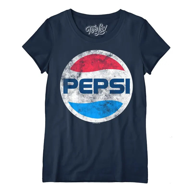 Women's Pepsi Logo Scoopneck T-Shirt - Navy Hoodie, Sweatshirt | GrindPrints.com