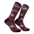 Women's Pugs Are My Favorite Socks Funny Pet Cute Puppy Lovers Footwear Funny Graphic Socks Comfortable Fitted Spandex...