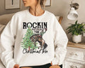Women's Rocking Around The Christmas Tree Sweater, Retro Thanksgiving Western Cowboy Christmas Shirt