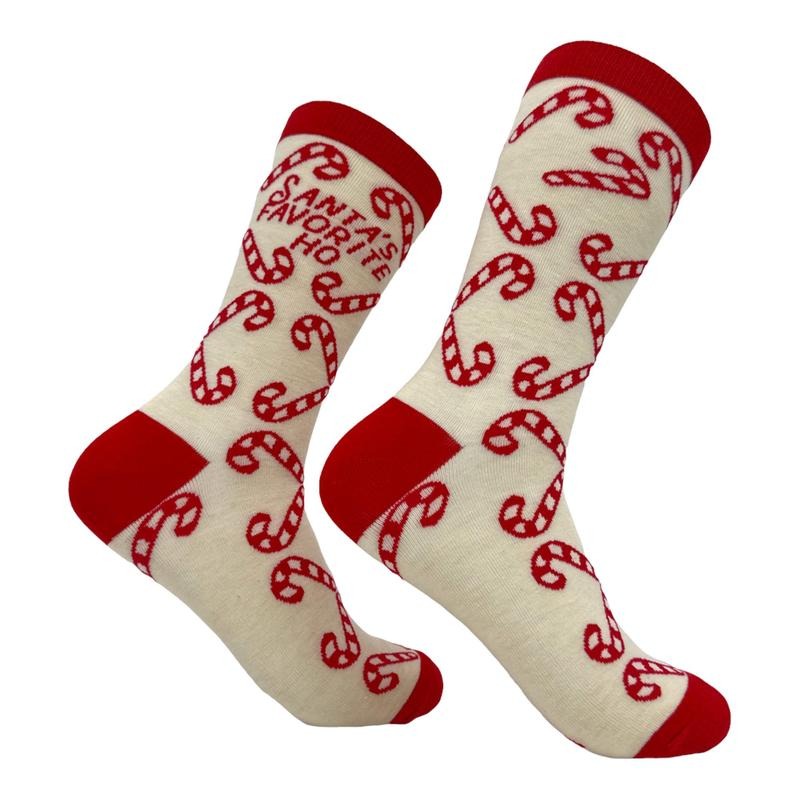 Women's Santas Favorite Ho Socks Funny Offensive Xmas Novelty Footwear Funny Graphic Socks Comfortable Fitted Spandex...