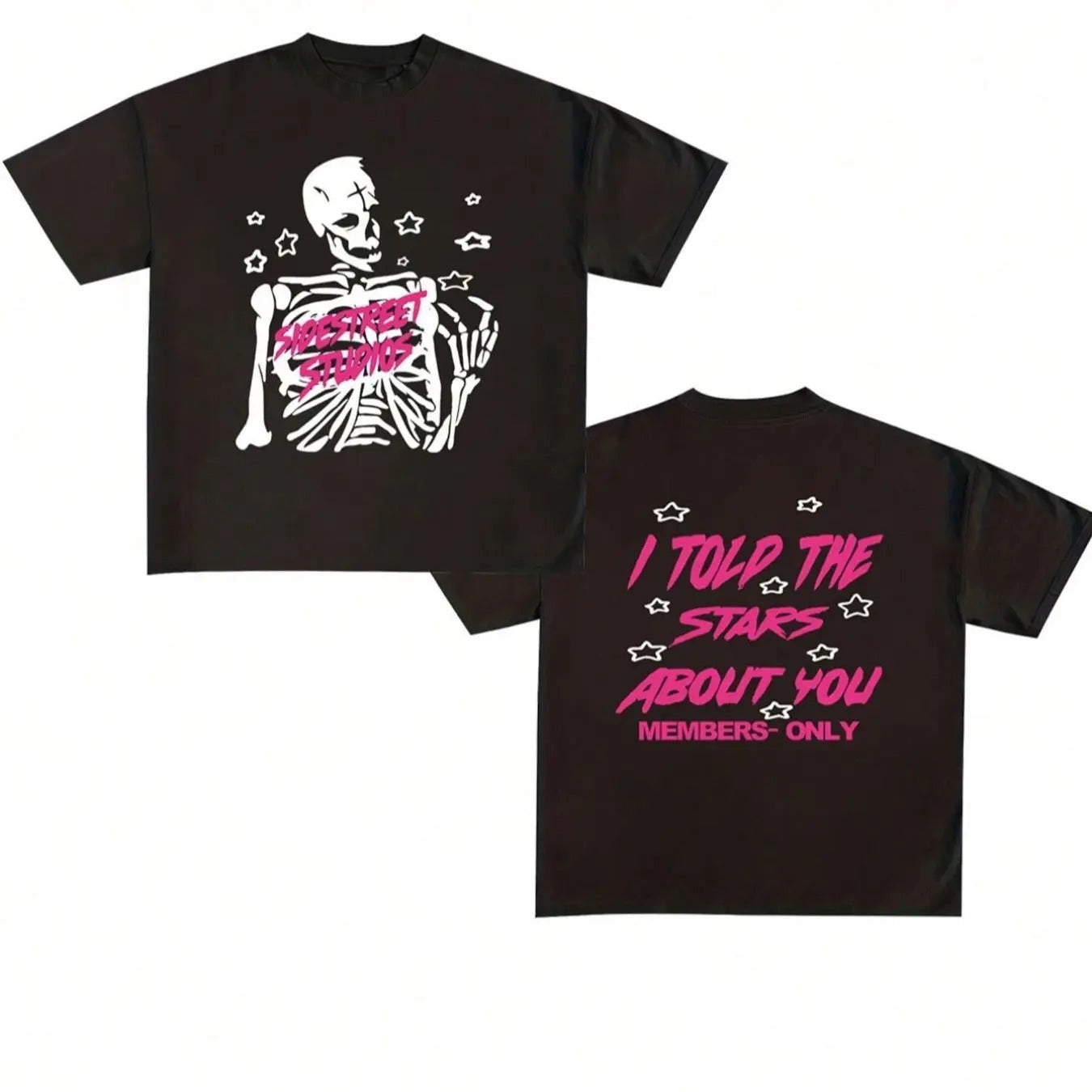 Women's Skeleton & Letter Print Round Neck Graphic Tee, Halloween Vintage Trendy Casual Short Sleeve T-shirt for Daily...