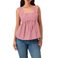 Women's Stripe Print Camisole Wide Shoulder Strap Square Neck Ruched Ruffle Flowy Hem Tops Summer Back Bow Tie Cutout...