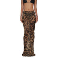 Women's Summer Bodycon Long Skirt Casual Mid Waist Leopard Print Slim Fit Skirt Elegant Midi Skirt Womenswear Bottom...