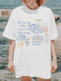 Summer Print Round Neck Casual Short Sleeve Summer Clothes Daily Top T-Shirts, Hoodie, Sweatshirt